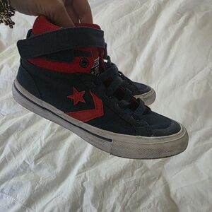 Converse Kids High-Top Sneakers in Black and Red